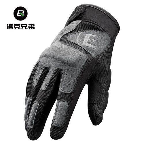 洛克兄弟摩托车手套全指夏季防摔