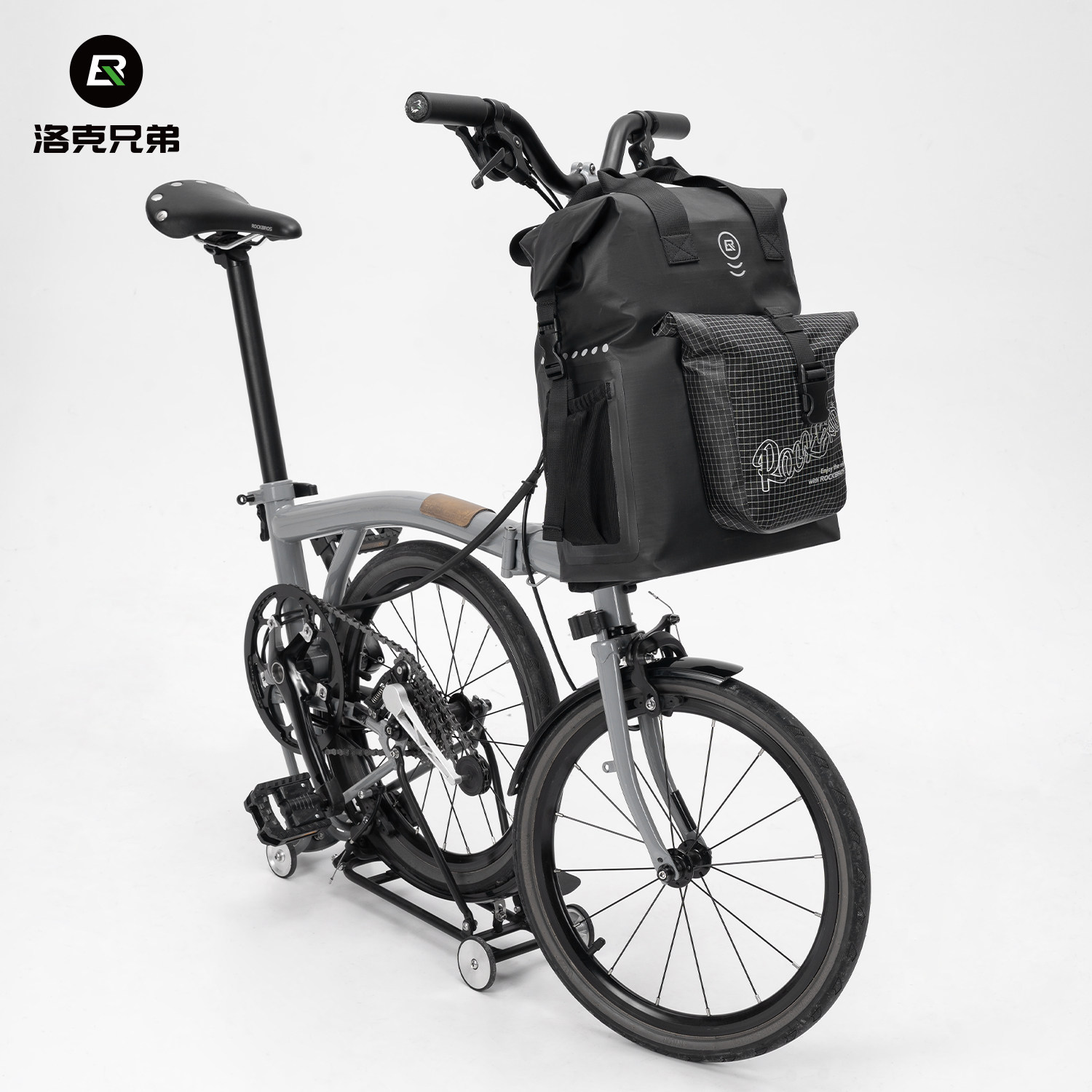 洛克兄弟折叠自行车包小布车车头包车把前包城市通勤骑行头盔收纳