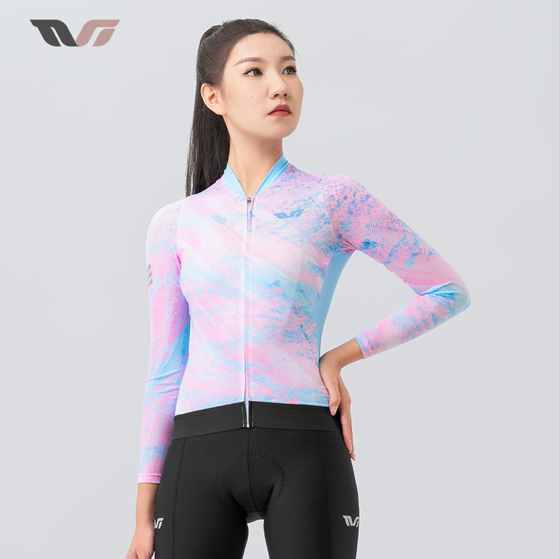 洛克兄弟TVI系列骑行服女长袖上衣透气排汗春夏季自行车公路车服