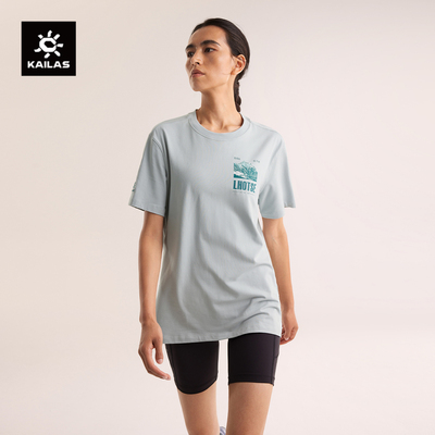 KAILAS凯乐石中性款洛子峰棉T短袖户外运动登山徒步通勤