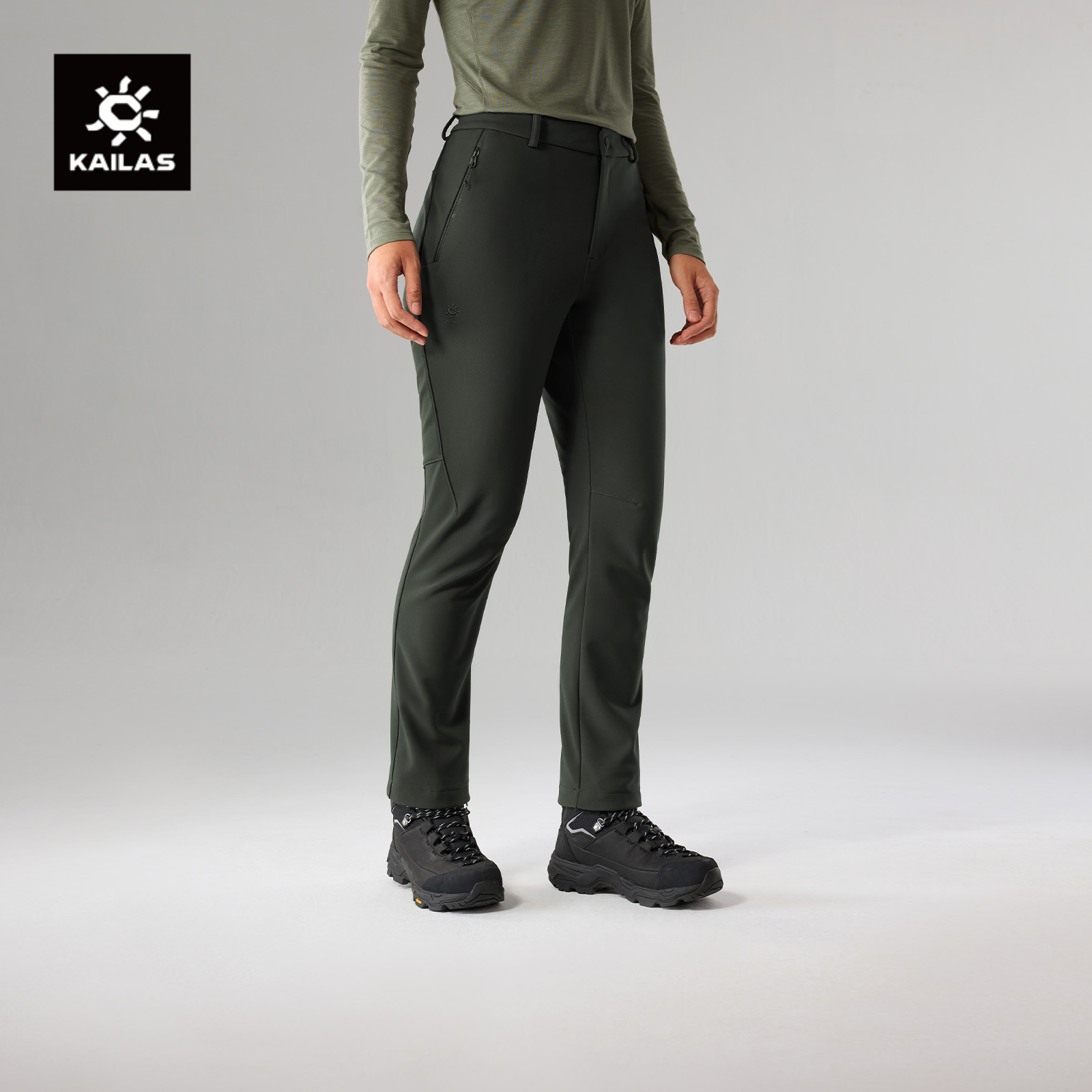 凯乐石防风透汽墨脱GTX软壳裤