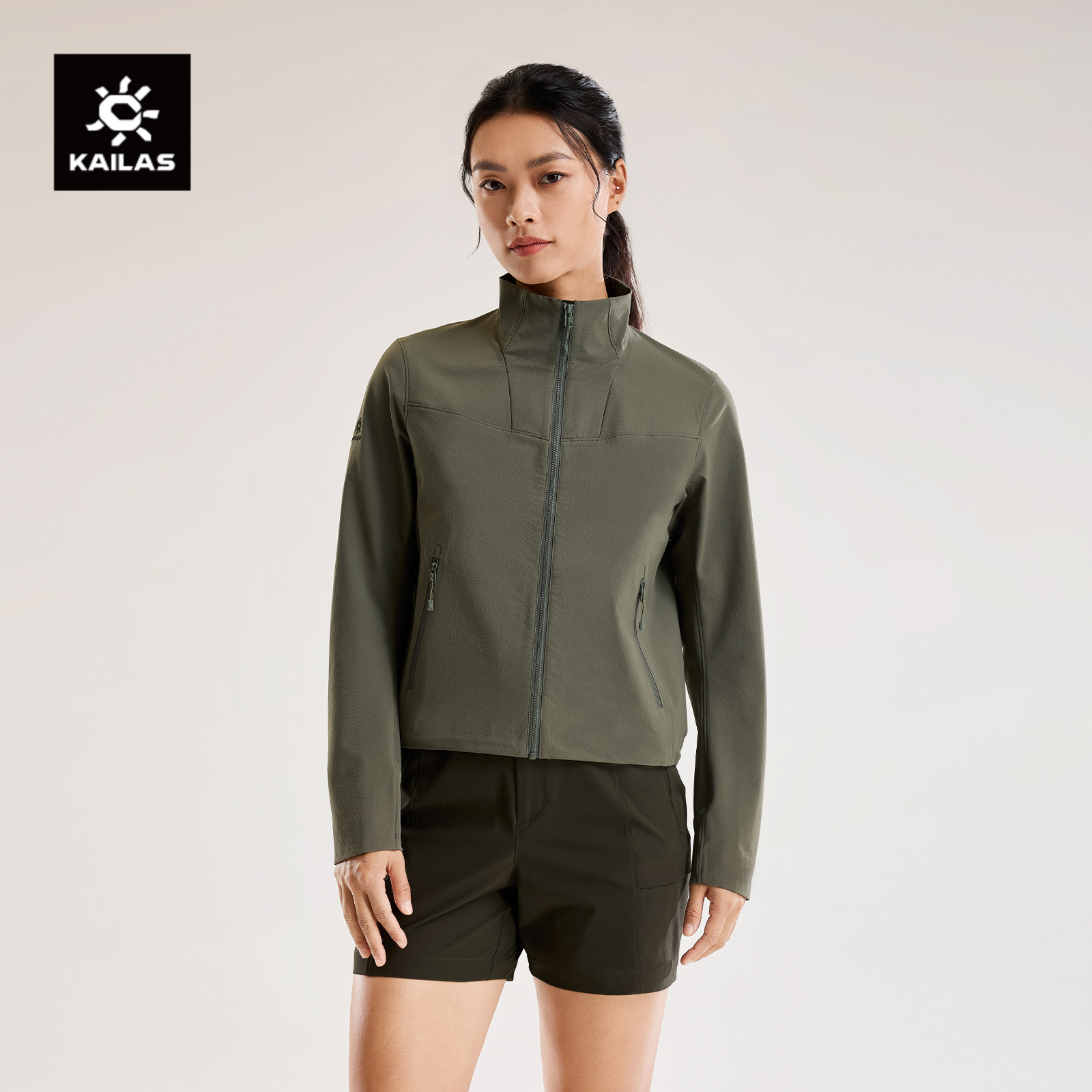 KAILAS凯乐石M8立领软壳衣防风防泼耐磨户外运动徒步外套女款