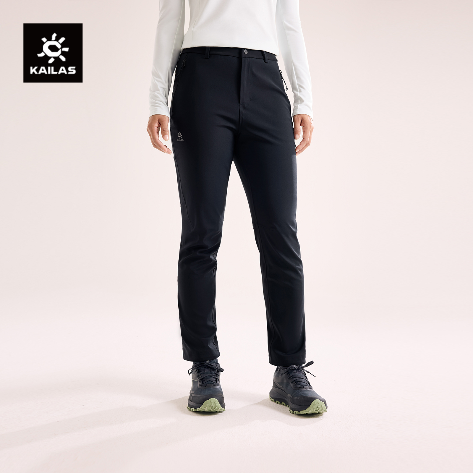 凯乐石户外运动女款格聂 GORE-TEX防风加绒加厚保暖徒步软壳裤