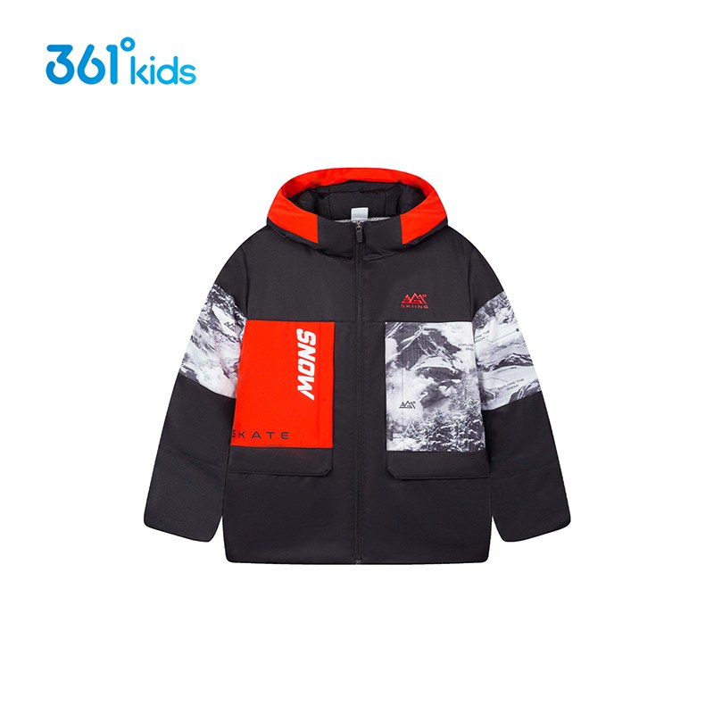 正品361儿童棉服男童冬季新款361度中大童装男孩保暖加厚棉衣外套