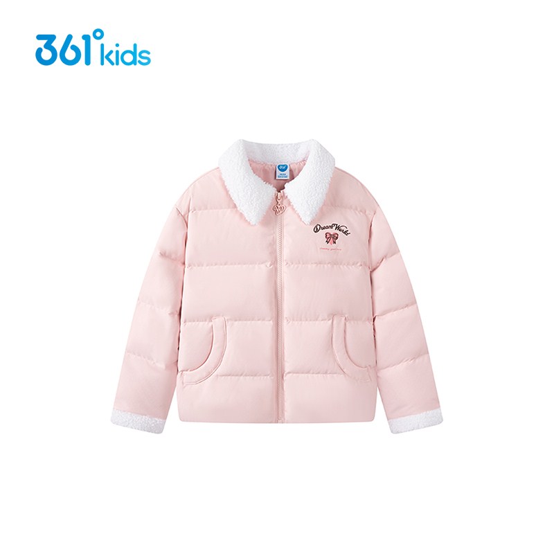 361女童羽绒服中大童冬季加绒领