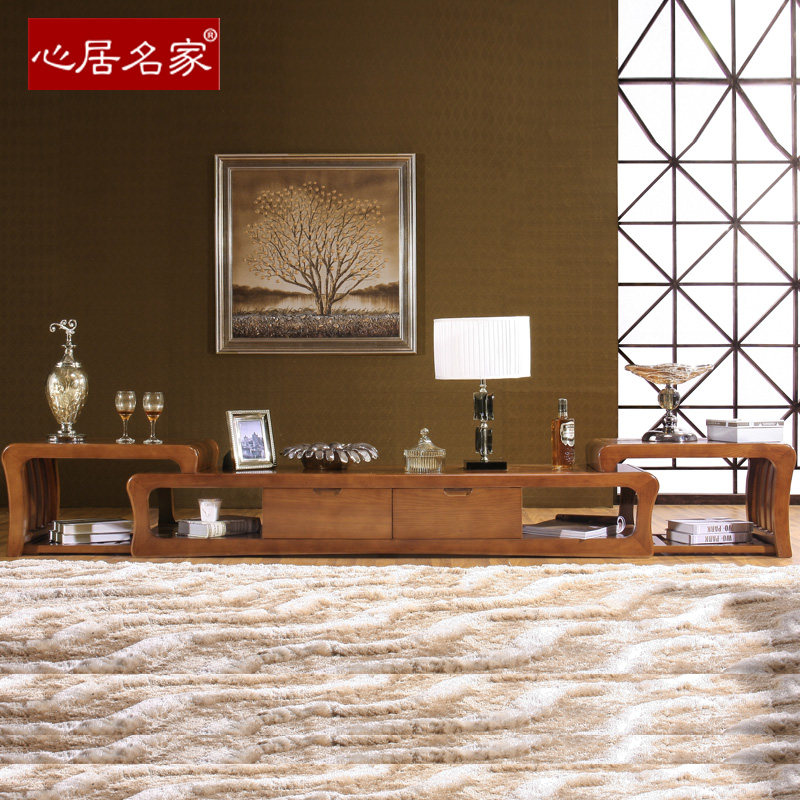 心居名家 实木电视柜伸缩地柜组合柜现代中式客厅家具白蜡木在类目 住宅家具, 柜类, 电视柜中 - 来自Buy2taobao.com提供专业的淘宝代购服务