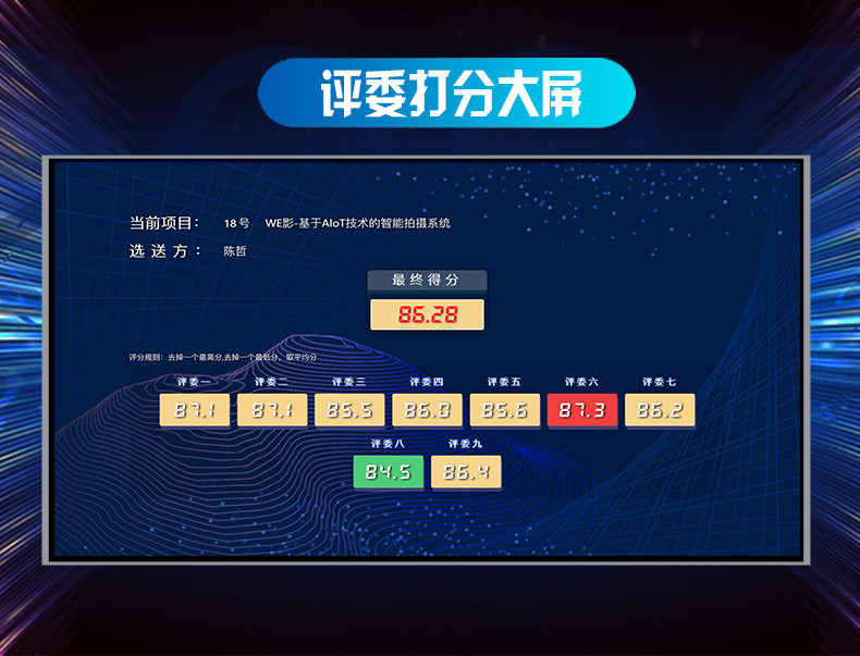 2023新版大屏幕评分活动现场评委打分器线上评分算分软件系统