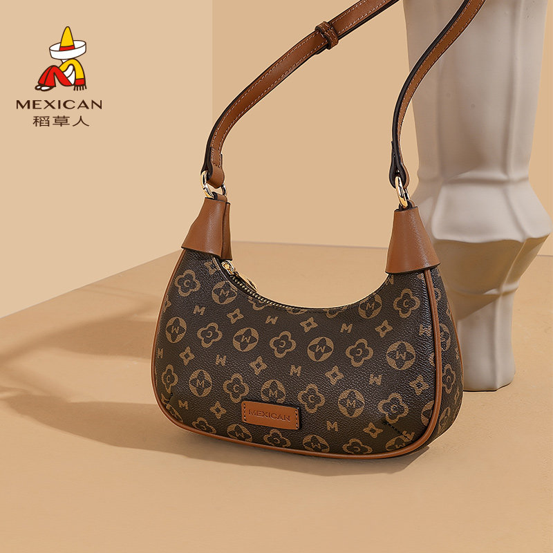 稻草人包包女2025新款腋下包百搭潮单肩斜挎包饺子包女包官方正品