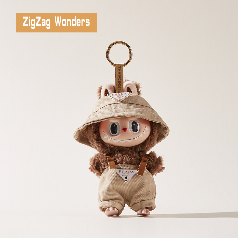 ZigZag软萌星球娃衣拉布布labubu马卡龙搪胶公仔手工衣服潮玩娃衣