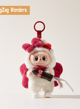 ZigZag软萌星球娃衣社拉布布labubu蝴蝶结玫粉色潮玩娃衣手工衣服