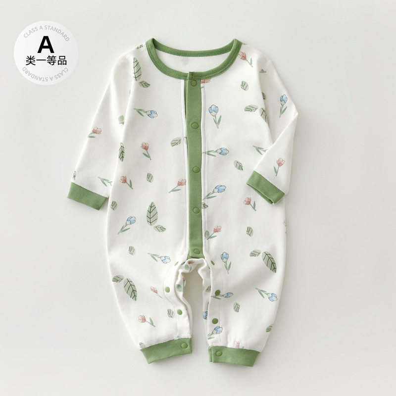 儿童睡衣连体衣新生儿衣服长爬图片
