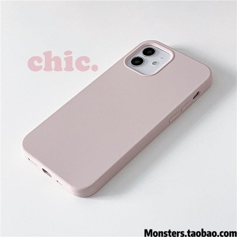 硅胶液态磨砂软壳耐脏苹果15简约