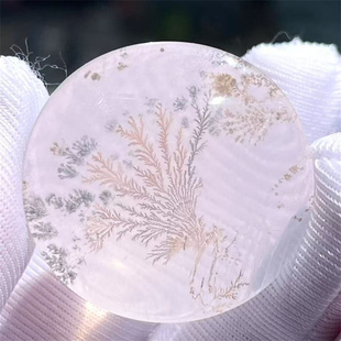 天然水晶软锰矿小树水墨画景异象裸石DIY配饰品项链挂件吊坠