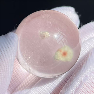 天然水晶包裹兔毛双色系角闪石矿物奇石圆珠18mm多宝串项挂件吊坠