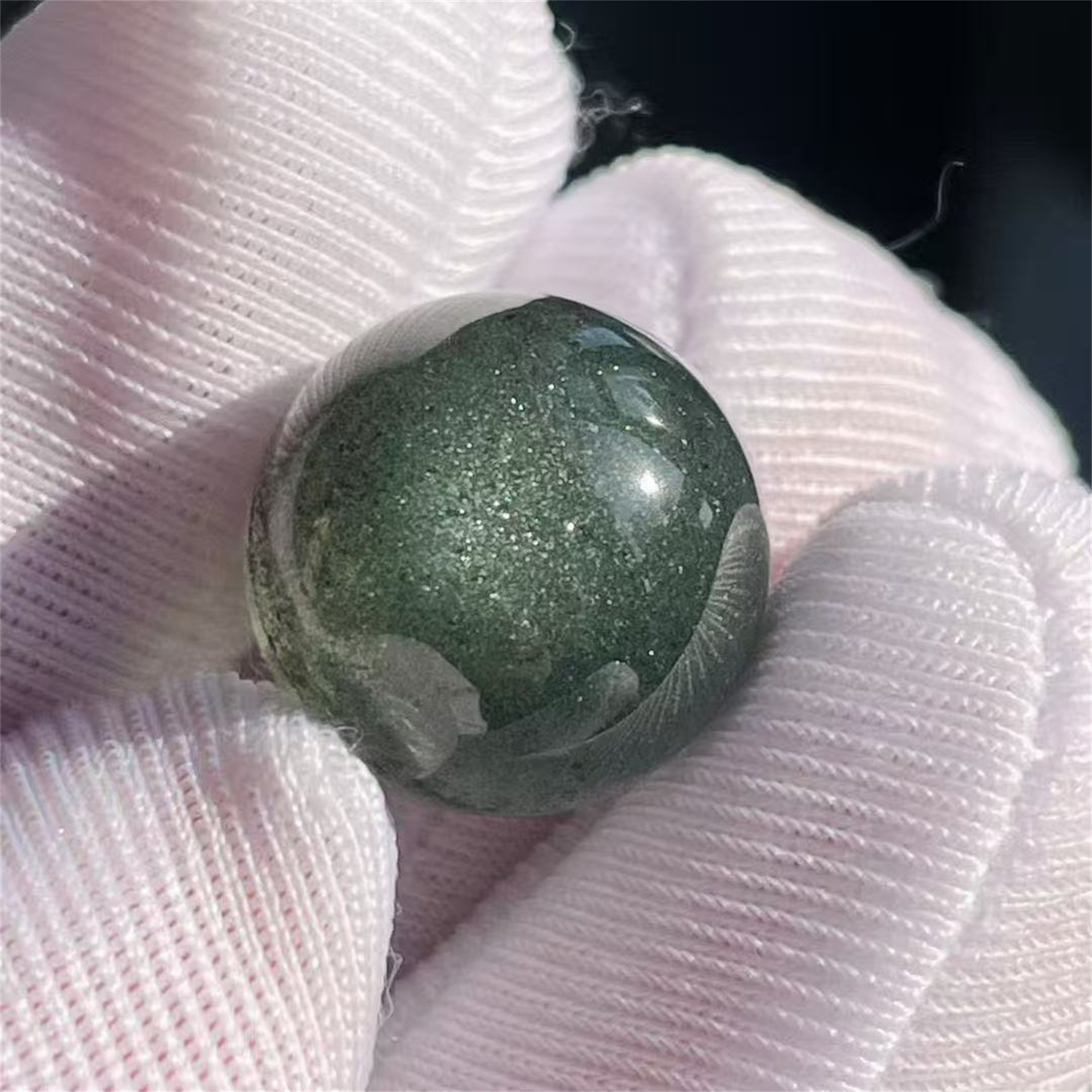 天然水晶星光幽灵圆珠13mmDIY配饰品多宝串项链吊坠一物一图款