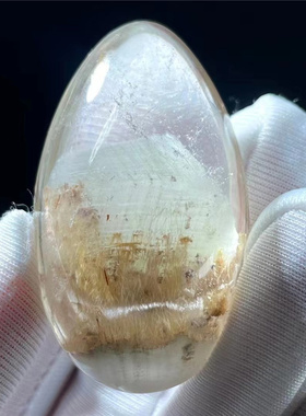 天然水晶幽灵共生兔毛发异象裸石男女款饰品毛衣项链挂件吊坠特惠