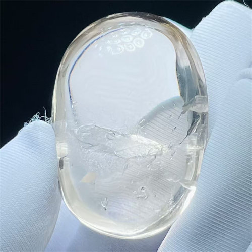天然水晶包裹体白流沙水胆异象裸石DIY饰品项链挂件吊坠一物一图
