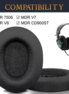 适用于索尼SONY MDR-7506 V6 MDR-CD 900ST 耳机套海绵套 耳罩