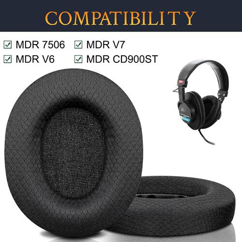适用于索尼SONY MDR-7506 V6 MDR-CD 900ST 耳机套海绵套 耳罩