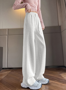 12春季白灰色阔腿裤13初中高中学生岁女孩卫裤15休闲香蕉运动裤16