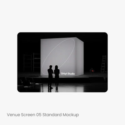 1款超大户外演唱会场地led屏幕广告效果展示样机mockup贴图模版