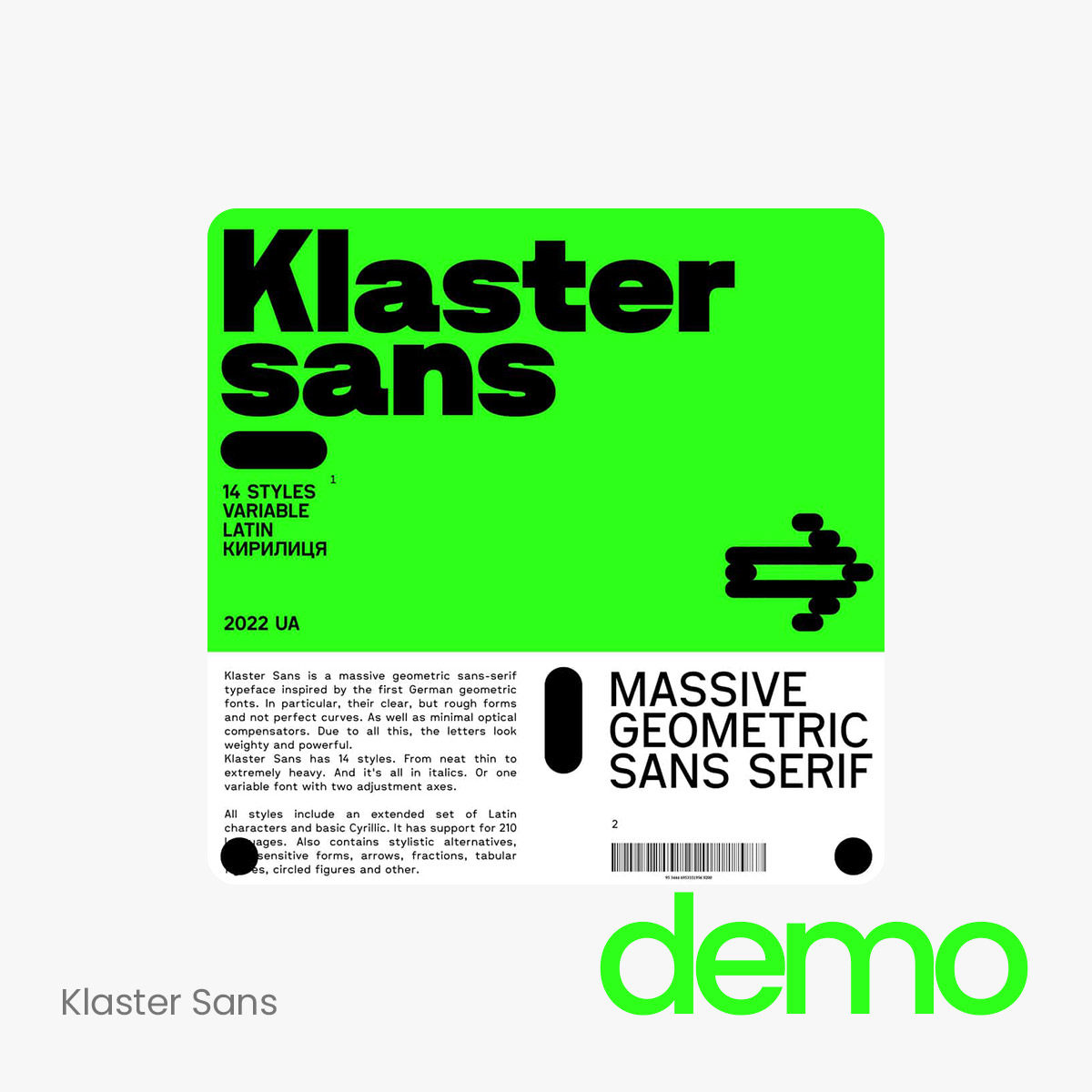 Klaster Sans 1套现代美学无衬线英文字体logo标识排版式字体下载