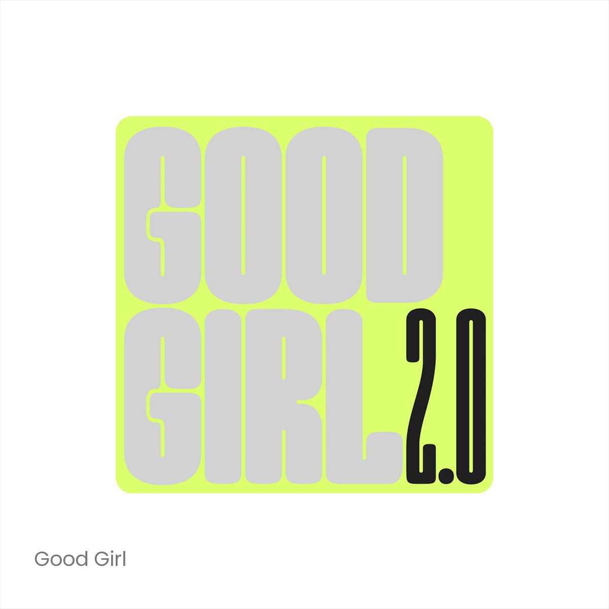 good girl 圆角呆萌胖墩英文字体logo标识排版版式字体安装下载