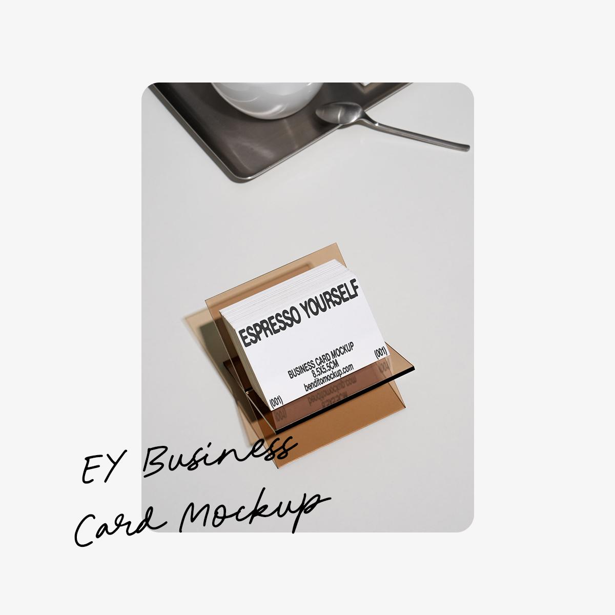 1款名片亚克力盒包装展示样机mockup智能贴图psd设计素材模版