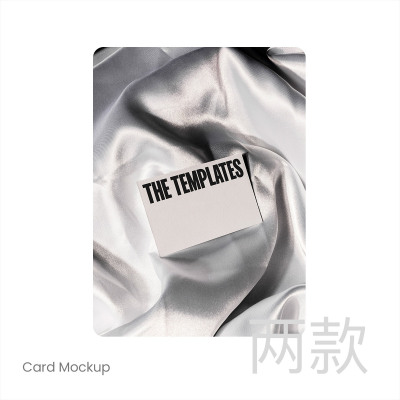 2款名片卡片模拟效果展示样机mockup智能贴图psd设计素材模版