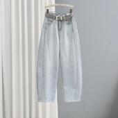 宽松牛仔裤 老爹裤 女宽松显瘦洋气香蕉裤 2025春夏新款 高腰弹力长裤