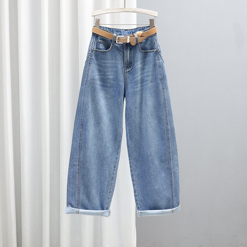 2026春季新款宽松牛仔裤老爹裤女宽松显瘦洋气哈伦裤高腰弹力长裤,女装/女士精品,牛仔裤,淘宝优惠券,粉丝福利购,淘宝优惠卷