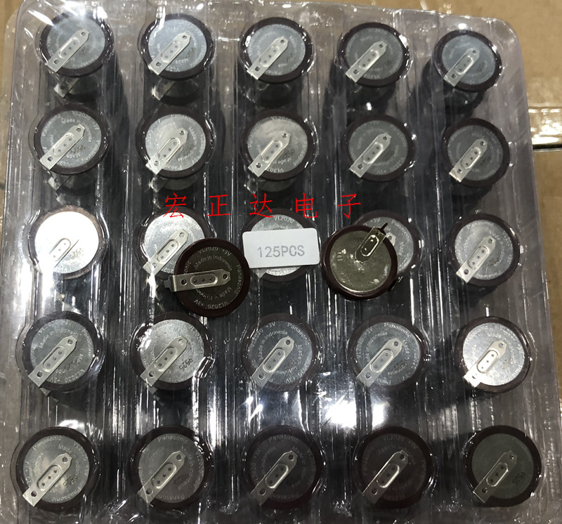 松下纽扣电池VL2020 3V宝马1系3系5系汽车钥匙锂电子带焊脚高品质