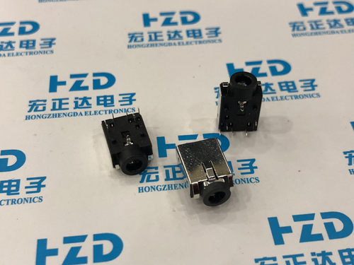 耳机插座PJ-343B双声道音频插座6P 黑色带屏蔽常闭PJ343-3.5 - 封面