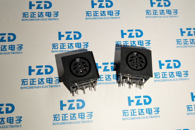 S端子8P 8芯黑色母座 PS2插座DS-8-03塑 大DC母座 DS插座 大S端子