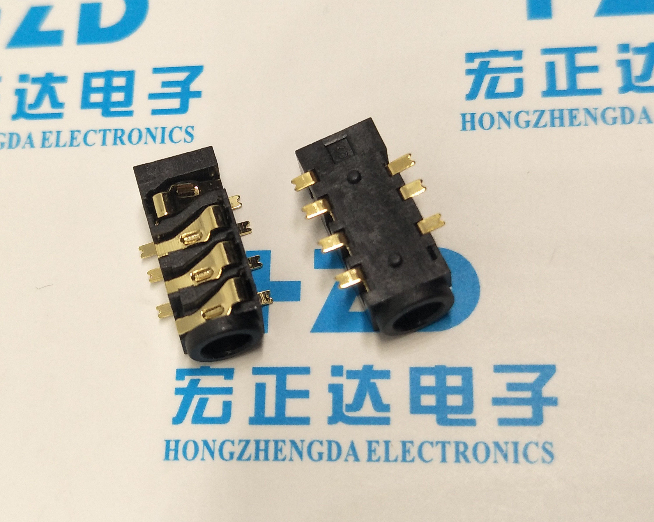 3.5mm耳机插座音频母座7脚贴片双声道镀金立体声接口pj-393-7p