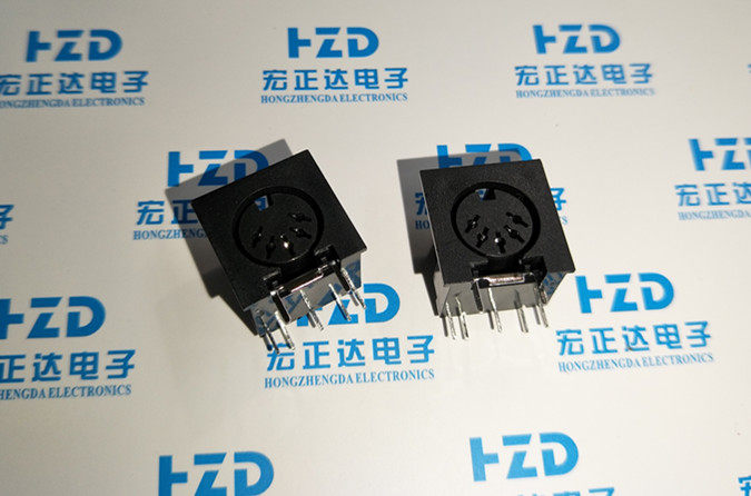 S端子 PS2插座 电缆插座 母头弯脚 环保5P 五芯DIN-D501-S