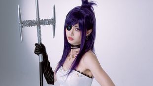 家庭教师Reborn 库洛姆·髑髅 十年后 深紫色闪电头皮cosplay假发