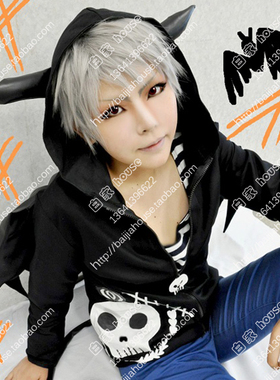 APH黑塔利亚 冰岛/DGM亚连 坂田银时 狐邑祐一 银灰色cos假发