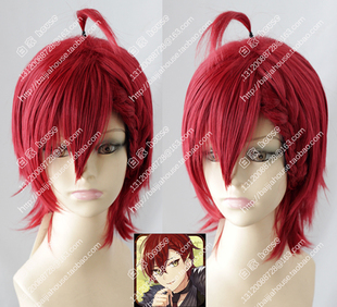 cos假发 太宰治 文豪与炼金术师 暗红色短发 蝎子辫鱼骨辫造型
