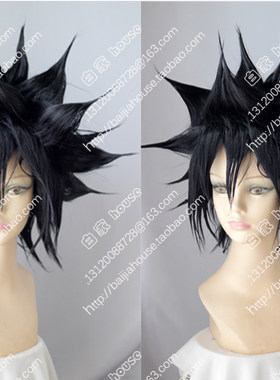 雷狮凹凸世界黑色动漫假发爆炸头