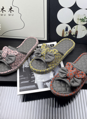 新款情侣布艺拖鞋欧式男女静音高端软底布底防滑加厚室内地板家居