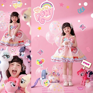 儿童摄影主题服装小马宝莉洛丽塔公主裙影楼女孩艺术照写真照服装