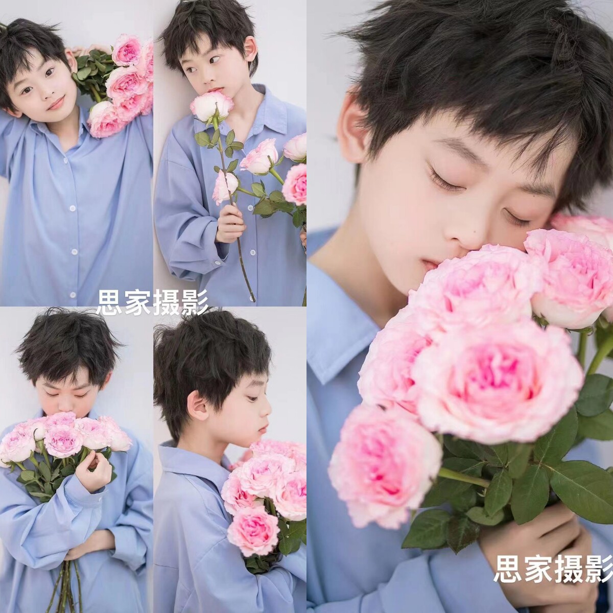 儿童摄影服装网红明星刘亦菲同款手捧花男女宝宝艺术照拍照服装