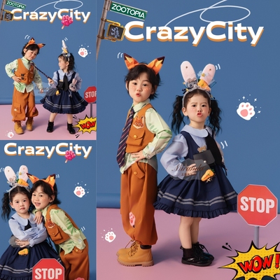 影楼大童拍照服装卡通疯狂动物城