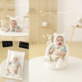 儿童摄影服装 道具小熊纪实风主题宝宝百天照周岁照拍照衣服影楼