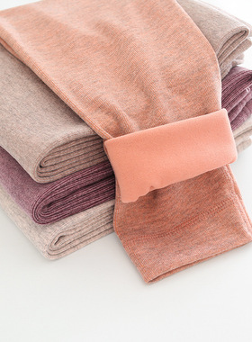 妈妈薄绒厚秋裤宽松不勒腿保暖裤女冬季老年人高腰深裆德绒打底裤