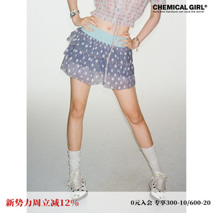 紫色波点肌理感半身裙短裙女夏新品 」短款 「色彩密码 化学少女