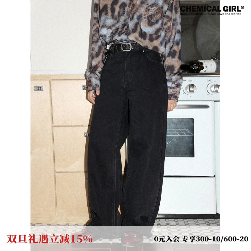 经典简约直筒牛仔裤女