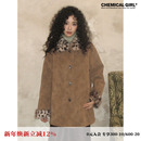 化学少女「呼啸山庄」皮毛一体复古皮衣保暖外套冬季 加厚新款