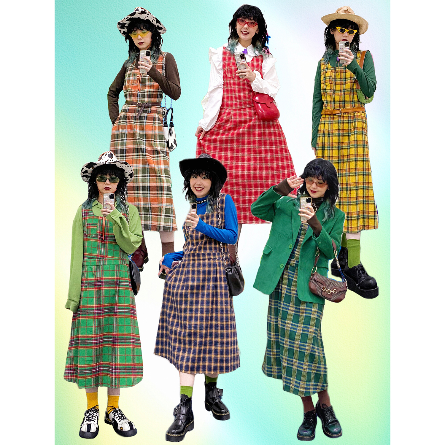 限量化学少女风野餐带背连衣裙